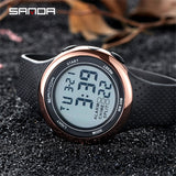 SANDA Man Watch Waterproof Digital Sports Watches New Electronic Products Leather Strap Wrist Timepiece Wristwatch Clock Gift