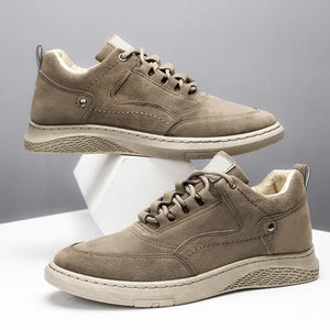 New Men's Soft Sole Solid Color Casual Sneakers Running Sneakers British Retro Student Shoes