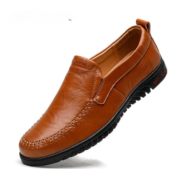 Genuine Leather Men's Loafers Luxury Men Casual Shoes Fashion Driving 2023 Breathable Slip on Moccasins Size 37~47