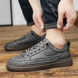Leisure Walk Men's Sneakers Non-slip Casual Leather Shoes Business Male Skate Shoes Versatile Footwear Walking Shoes 38-45