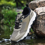 Men Hiking Shoes Waterproof Leather Men's Shoes 2023 New Outdoor Wear-resistant Training Sneakers Man Sneakers Non-Slip Casual