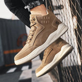 Men's Sports Shoes High Top Board Boots 2023 New Youth Casual Shoes Versatile Wearable Boat Shoes Tactical Mountaineering Boot