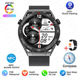 NFC Smart Watch Men Full Touch Screen Bluetooth Call GPS Track Compass IP68 Heart Rate ECG 1.5 inch Smartwatch For Apple Samsung