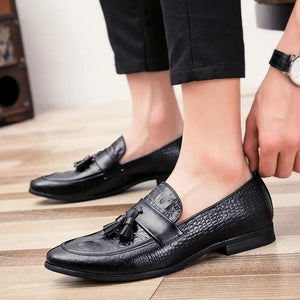 Brand New Mens Casual Shoes Lazy Pointed Leather Shoes Comfortable Sneakers Zapatos De Hombre Snake Skin Dresses 38-47