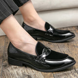 New Men Dress Shoes Shadow Patent Leather Luxury Fashion Groom Wedding Shoes Men Luxury italian style Oxford Shoes Big Size 48