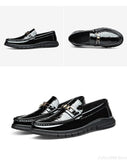 Men Genuine Leather Casual Shoes Comfortable Business Leisure Luxury Crystal Dress Shoes Party Cool Slip-on Loafers