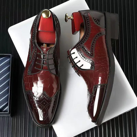 Oxfords Shoes for Men Black Business Lace-up Pu Mens Dress Leather Shoes Wedding Man Shoe Spring/autumn