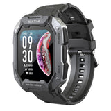 C20 Military Smart Watch Men Carbon Black Ultra Army Outdoor IP68 5ATM Waterproof Heart Rate Blood Oxygen Satm Smartwatch 2023