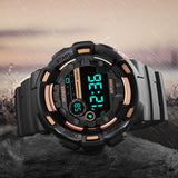 Casual Sports Men's Watches Rubber Waterproof Led Digital Date Military Sport Rubber Quartz Watch Alarm Digital Wristwatches
