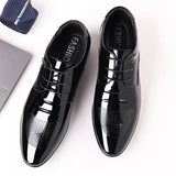 Men Wedding Shoes Pu Leather Formal Business Pointed Toe Dress Shoes for Man Men's Oxford Flats Plus Size 48 Designer Men Shoes