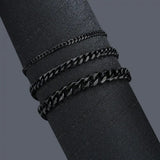 High Quality Stainless Steel Bracelets For Men Women Punk Curb Cuban Link Chain Bracelets 3/5/7mm Width Bracelet Jewelry Gift