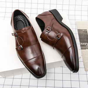 Fashion Designer Formal Slip On Men Dress Shoes New Classic Leather Oxfords For Wedding Party Business Flat Shoes Men's Loafers