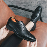 Black Oxford Shoes for Men Lace-up Square Toe Spring Autumn Handmade Men Dress Shoes Free Shipping Size 38-46