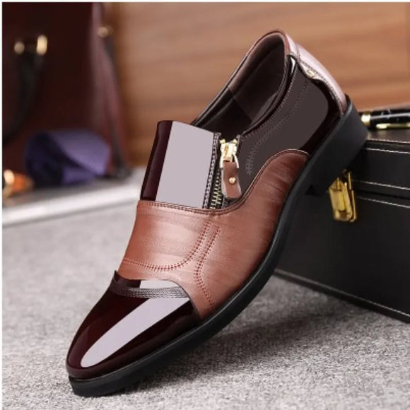 2023 New Slip on Men Dress Shoes Oxfords Fashion Business Dress New Classic Leather Suits Shoes