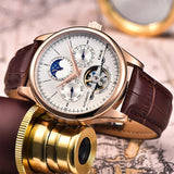 New LIGE Tourbillon Watches 50M Waterproof Men Mechanical Watches Automatic Wrist Watches Date Week Clock Gift Relogio Masculino