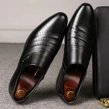 Men Dress Shoes Casual Fashion Mens Male Party Sneakers Plus Size Slip Black Leather Loafer Sapato Social Masculino Italian Shoe