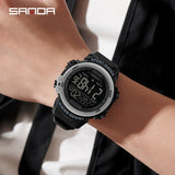 Sanda Top Brand New Men's Watches Outdoor Sport Military Digital Watch 50m Waterproof Wristwatch For Men Clock Relogio Masculino