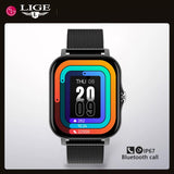 LIGE 2022 Men Smart Watch Women 1.69 Inch Full Touch Sports Fitness Bracelet Bluetooth Call Smart Clock Ladies Smartwatch Men