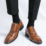 Business Men Leather Shoes Formal Dress Shoes Casual Oxford Shoes Career Manager man Work Moccasins Luxury Printed Brogue Shoes