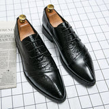 Crocodile Shoes Men Formal ltalian Luxury Brand Men Wedding Shoes Dress Designer Shoes Man Classic Fashion Office Shoes Big Size