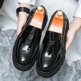 New Black Loafers Men Pu Leather Shoes Breathable Slip-On Solid Casual Shoes Handmade Free Shipping Men Dress Shoes