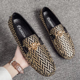 Leather Shoes Men Brand Men Casual Shoes Men's Moccasins Loafers Footwear Platform Gold Silver Casual Zapatos Hombre