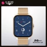 LIGE 2022 Men Smart Watch Women 1.69 Inch Full Touch Sports Fitness Bracelet Bluetooth Call Smart Clock Ladies Smartwatch Men