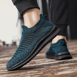 Summer Couple Blue Casual Sneaker Low Cut Men's Sock Shoes Breathable Men Slip-on Shoes Large Size 48 49 Tenis Casual Masculina