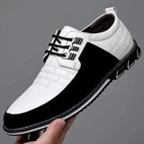 Sneakers Men 2023 Fashion Leather Shoes for Men Brand Lace Up Casual Business Shoes Mens Trainers Flat Bottomed Driving Shoes