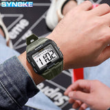 SYNOKE Outdoor Sport Watch Men Multifunction Watches Alarm Clock Chrono 50M Waterproof Digital Watch reloj hombre 9818