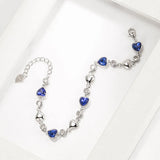 925 Sterling Silver Blue Zircon Bracelets For Women Fashion Wedding Luxury Jewelry Accessories Free Shipping GaaBou Jewellery