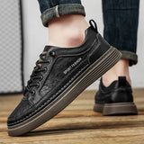 Casual Men Shoes Genuine Leather Comfort Men Sneakers Shoes Men Leather Shoes Men's Slip-on Sneakers Leather Shoes