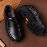 Newly Men's Genuine Leather Shoes Size 38-46 Head Leather Soft Anti-slip Driving Shoes Man Spring Business Dress Shoes