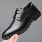 38-48 Formal Wear Casual Shoes Men Breathable Leather Shoes Black Soft Leather Soft Bottom Spring Autumn Best Man Men's Business