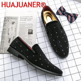 Fashion Luxury Dress Shoes Men Casual Mules Footwear Male Slip On Designer Rivet Shoes Party Loafers Big Size 38-47 Men's Shoes