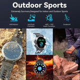 Original Rugged Smart Watch Men For Android Xiaomi Ios Sports Watches 1.39'' Bluetooth Call Waterproof Smartwatch Military 2023