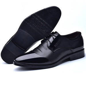 Retro Classic Dress Shoes for Black Leather Oxfords Casual Business Shoes for Male Wedding Party Office Formal Work Shoes