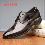 2023 Men Dress Shoes Leather Loafers Design  Luxury Brand Shoes Men's Block Leather Shoes Man Handmade PU Leather Shoes Big size