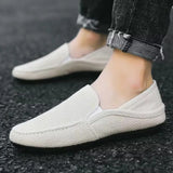 Summer Breathable Linen Shoes New Men's Spring Casual Flat Shoes Male Soft Bottom Sweat-absorbing Leisure Shoes Loafers Slippers