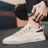 Men Leather Shoes Designer Sneakers Man Male Fashion Tennis Shoes Luxury Brand Skateboard Casual Vulcanize Shoes for Men
