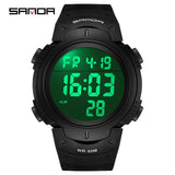 Sanda 269 New Arrival Trendy Design Silincone Strap Digital Movement Alarm Mode Countdown Sport Men Clock Fashion Stop Watch
