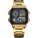 Watches Men Luxury Brand Waterproof Sports Watch Male Alarm Clock LED Digital Wristwatch Stainless Steel Alloy montre homme gift