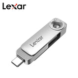 Lexar JumpDrive Solid State Dual Drive D50E USB 3.2 Type-C Flash Drive Max 400Mb/s Read 128G 256GB Pendrive for iPhone 15 Tablet