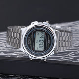 F91W Fashion Men's Business Watch Luxury Steel Band Electronic Watches Stainless Steel LED Display Vintage Harajuku Clock Timer
