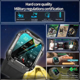 New Smart Watch Men Military Quality Outdoor Waterproof Anti Falling Anti Pressure Sport Fitness Bluetooth Call Smartwatch 2023
