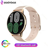 AMOLED New Women Bluetooth Call Smart Watch HeartRate Blood Pressure Monitoring Smartwatches IP67 Waterproof Men Smartwatch+Box