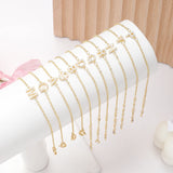 2024 New Classic Initial Letter Bracelet Women Gold Color Pave Zircon Name Letter Chain Bracelet For Women Jewelry Gift