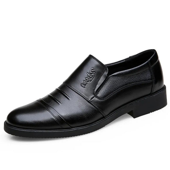Spring 2022 new men's pointed shoes brown black wedding shoes Oxford dress shoes loafers men Genuine Leather Casual Shoes