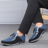 Sneakers Men 2023 Fashion Leather Shoes for Men Brand Lace Up Casual Business Shoes Mens Trainers Flat Bottomed Driving Shoes