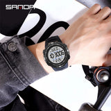 SANDA 6014 New Fashion Military Men's 50M Waterproof Sports Watch for Male LED Electronic Digital Wristwatches Relogio Masculino